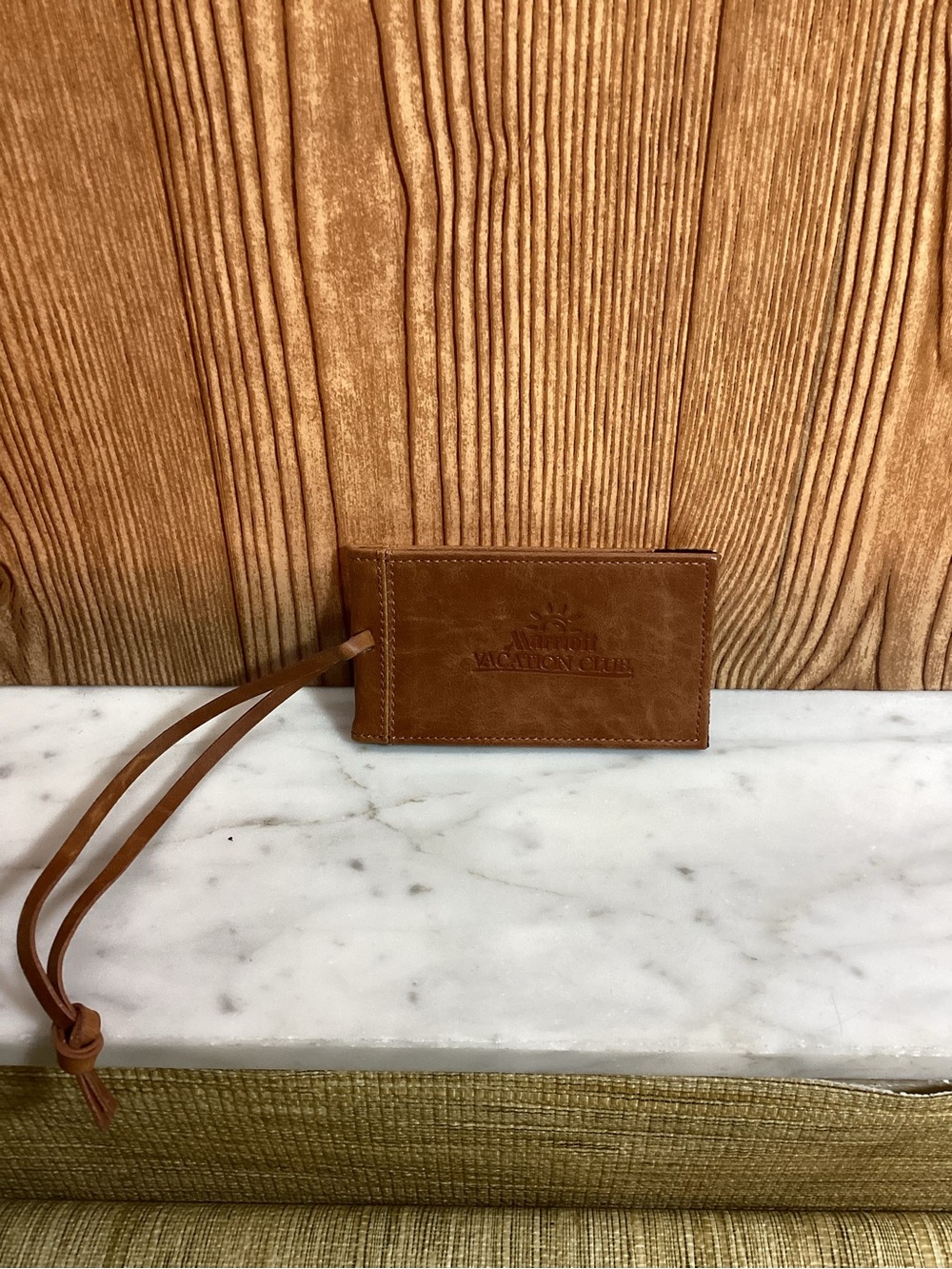 New Marriott Vacation Club Leather Luggage Tag - Brown